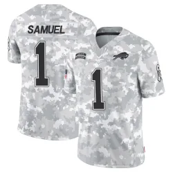 Youth Curtis Samuel Buffalo Bills No.1 Limited 2024 Salute to Service Jersey - Arctic Camo
