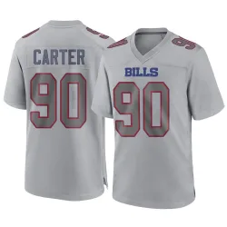 Youth DeWayne Carter Buffalo Bills No.90 Game Atmosphere Fashion Jersey - Gray