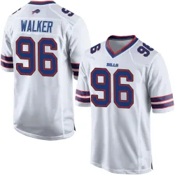 Youth Deone Walker Buffalo Bills No.96 Game Jersey - White