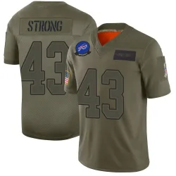 Youth Dorian Strong Buffalo Bills No.43 Limited 2019 Salute to Service Jersey - Camo