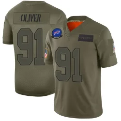 Youth Ed Oliver Buffalo Bills No.91 Limited 2019 Salute to Service Jersey - Camo