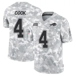 Youth James Cook Buffalo Bills No.4 Limited 2024 Salute to Service Jersey - Arctic Camo
