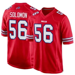 Youth Javon Solomon Buffalo Bills No.56 Game Alternate Jersey - Red