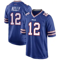 Youth Jim Kelly Buffalo Bills No.12 Game Team Color Jersey - Royal Blue