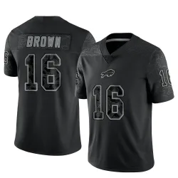 Youth John Brown Buffalo Bills No.16 Limited Reflective Jersey - Black