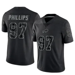 Youth Jordan Phillips Buffalo Bills No.97 Limited Reflective Jersey - Black