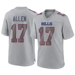 Youth Josh Allen Buffalo Bills No.17 Game Atmosphere Fashion Jersey - Gray