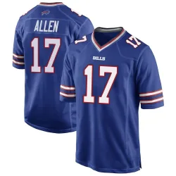 Youth Josh Allen Buffalo Bills No.17 Game Team Color Jersey - Royal Blue