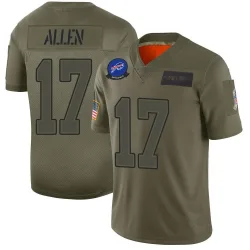 Youth Josh Allen Buffalo Bills No.17 Limited 2019 Salute to Service Jersey - Camo