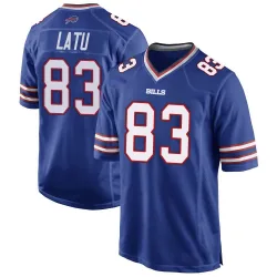Youth Keleki Latu Buffalo Bills No.83 Game Team Color Jersey - Royal Blue