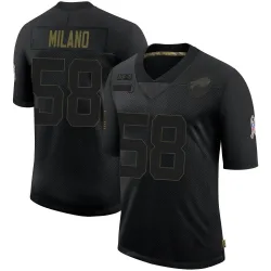 Youth Matt Milano Buffalo Bills No.58 Limited 2020 Salute To Service Jersey - Black