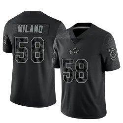 Youth Matt Milano Buffalo Bills No.58 Limited Reflective Jersey - Black