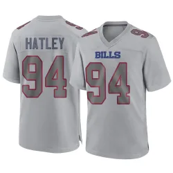Youth Rickey Hatley Buffalo Bills No.94 Game Atmosphere Fashion Jersey - Gray