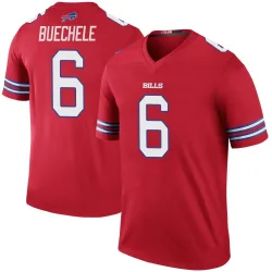 Youth Shane Buechele Buffalo Bills No.6 Legend Color Rush Jersey - Red