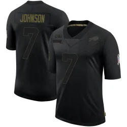Youth Taron Johnson Buffalo Bills No.7 Limited 2020 Salute To Service Jersey - Black