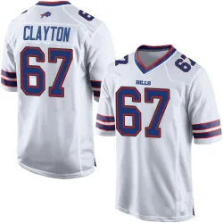 Youth Travis Clayton Buffalo Bills No.67 Game Jersey - White