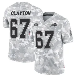 Youth Travis Clayton Buffalo Bills No.67 Limited 2024 Salute to Service Jersey - Arctic Camo