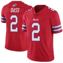 Youth Tyler Bass Buffalo Bills No.2 Limited Color Rush Vapor Untouchable Jersey - Red